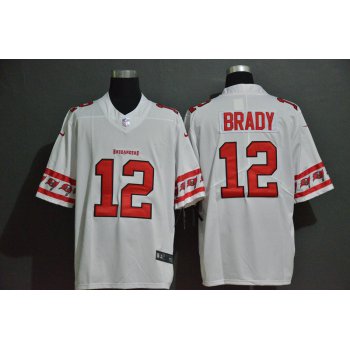 Men's Tampa Bay Buccaneers #12 Tom Brady White 2020 NEW Team Logo Vapor Untouchable Stitched NFL Nike Limited Jersey