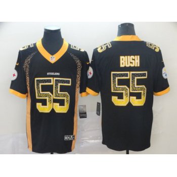 Size XXXXL Nike Steelers 55 Devin Bush Navy Drift Fashion Limited Jersey