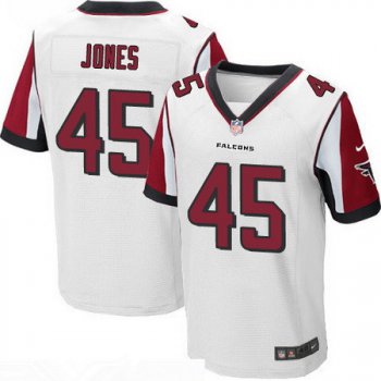 Men's Atlanta Falcons #45 Deion Jones White Road Stitched NFL Nike Elite Jersey
