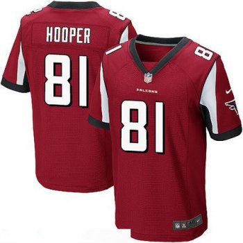 Men's Atlanta Falcons #81 Austin Hooper Red Team Color Stitched NFL Nike Elite Jersey