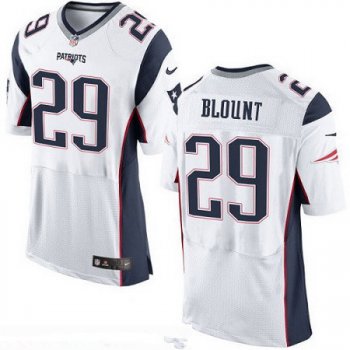 Men's New England Patriots #29 LeGarrette Blount NEW White Road Stitched NFL Nike Elite Jersey