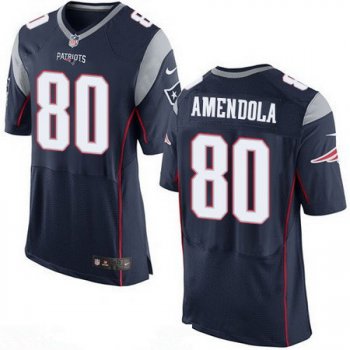 Men's New England Patriots #80 Danny Amendola NEW Navy Blue Team Color Stitched NFL Nike Elite Jersey