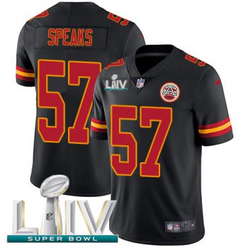 Nike Chiefs #57 Breeland Speaks Black Super Bowl LIV 2020 Youth Stitched NFL Limited Rush Jersey