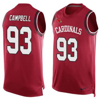 Men's Arizona Cardinals #93 Calais Campbell Red Hot Pressing Player Name & Number Nike NFL Tank Top Jersey