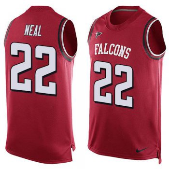 Men's Atlanta Falcons #22 Keanu Neal Red Hot Pressing Player Name & Number Nike NFL Tank Top Jersey