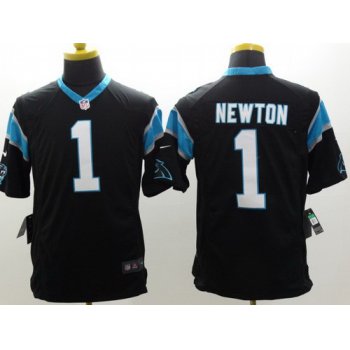 Nike Carolina Panthers #1 Cam Newton Black Limited Jersey