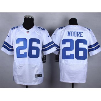 Nike Dallas Cowboys #26 Sterling Moore White Elite Jersey