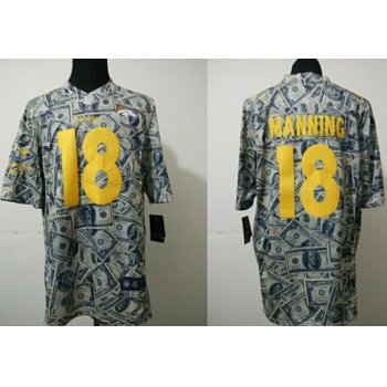 Nike Denver Broncos #18 Peyton Manning Dollars Fashion Elite Jersey