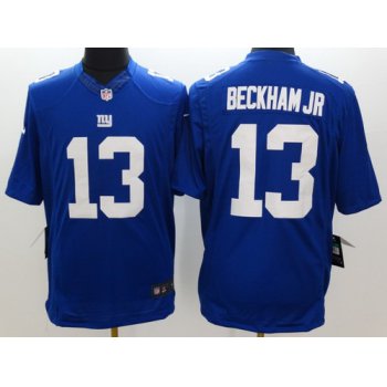 Nike New York Giants #13 Odell Beckham Jr Blue Limited Jersey