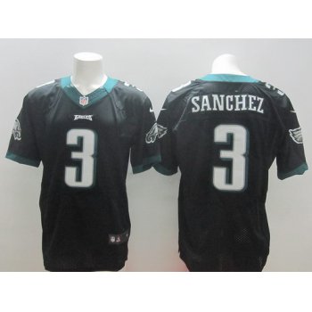 Nike Philadelphia Eagles #3 Mark Sanchez 2014 Black Elite Jersey