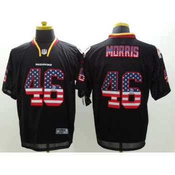 Nike Washington Redskins #46 Alfred Morris 2014 USA Flag Fashion Black Elite Jersey
