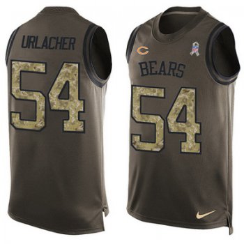 Men's Chicago Bears #54 Brian Urlacher Green Salute to Service Hot Pressing Player Name & Number Nike NFL Tank Top Jersey