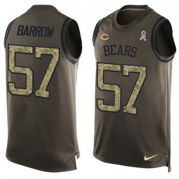 Men's Chicago Bears #57 Lamin Barrow Green Salute to Service Hot Pressing Player Name & Number Nike NFL Tank Top Jersey