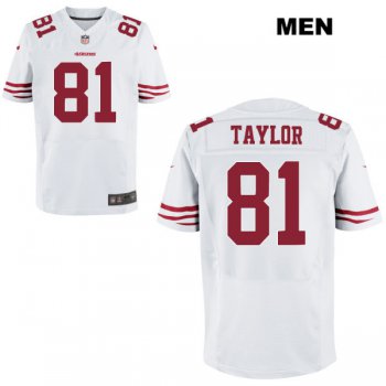 Mens Nike San Francisco 49ers #81 Trent Taylor Stitched White Elite Football Jersey