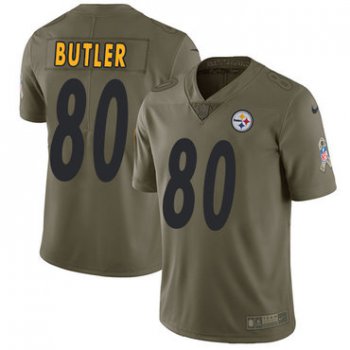 Nike Pittsburgh Steelers #80 Jack Butler Olive Men's Stitched NFL Limited 2017 Salute to Service Jersey