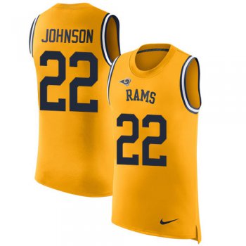 Nike Los Angeles Rams #22 Trumaine Johnson Gold Men's Stitched NFL Limited Rush Tank Top Jersey