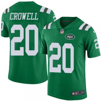 Nike New York Jets #20 Isaiah Crowell Green Men's Stitched NFL Elite Rush Jersey