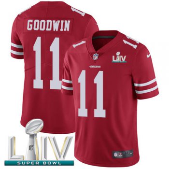 Nike 49ers #11 Marquise Goodwin Red Super Bowl LIV 2020 Team Color Youth Stitched NFL Vapor Untouchable Limited Jersey