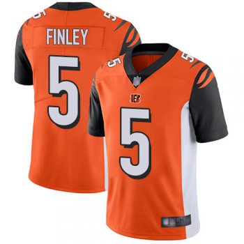 Bengals #5 Ryan Finley Orange Alternate Men's Stitched Football Vapor Untouchable Limited Jersey