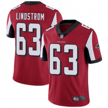 Falcons #63 Chris Lindstrom Red Team Color Men's Stitched Football Vapor Untouchable Limited Jersey