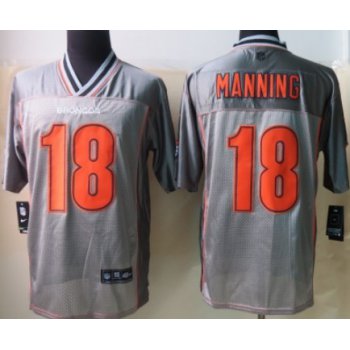 Nike Denver Broncos #18 Peyton Manning 2013 Gray Vapor Elite Jersey