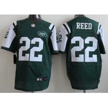 Nike New York Jets #22 Ed Reed Green Elite Jersey