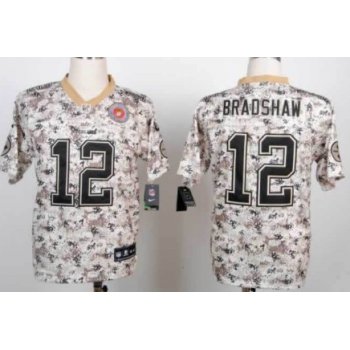 Nike Pittsburgh Steelers #12 Terry Bradshaw 2013 USMC Camo Elite Jersey