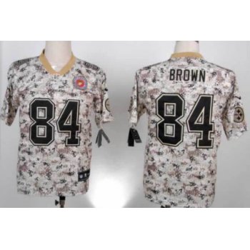 Nike Pittsburgh Steelers #84 Antonio Brown 2013 USMC Camo Elite Jersey