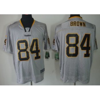 Nike Pittsburgh Steelers #84 Antonio Brown Lights Out Gray Elite Jersey