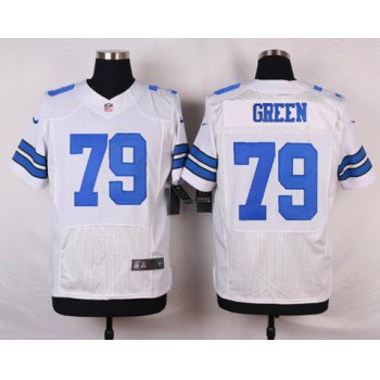 Men's Dallas Cowboys #79 Chaz Green White Road NFL Nike Elite Jersey