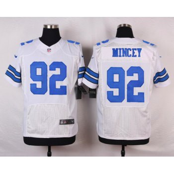 Men's Dallas Cowboys #92 Jeremy Mincey White Road NFL Nike Elite Jersey