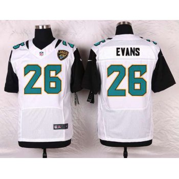 Men's Jacksonville Jaguars #26 Josh Evans White Road NFL Nike Elite Jersey