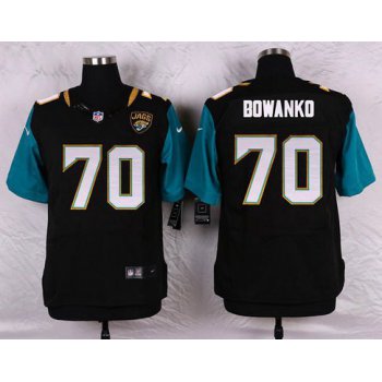 Men's Jacksonville Jaguars #70 Luke Bowanko Black Team Color NFL Nike Elite Jersey