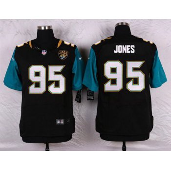 Men's Jacksonville Jaguars #95 Abry Jones Black Team Color NFL Nike Elite Jersey