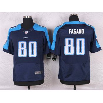 Men's Tennessee Titans #80 Anthony Fasano Navy Blue Alternate NFL Nike Elite Jersey
