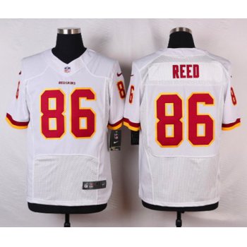 Men's Washington Redskins #86 Jordan Reed White Road NFL Nike Elite Jersey