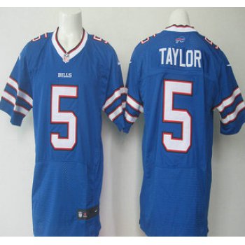 Men's Buffalo Bills #5 Tyrod Taylor Royal Blue Team Color NFL Nike Elite Jersey