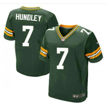 Men's Green Bay Packers #7 Brett Hundley Home Green Team Color Stitched NFL Nike Elite Jersey