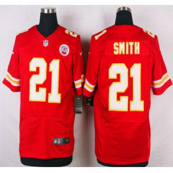 Men's Kansas City Chiefs #21 Sean Smith Red Team Color NFL Nike Elite Jersey