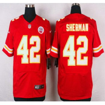 Men's Kansas City Chiefs #42 Anthony Sherman Red Team Color NFL Nike Elite Jersey