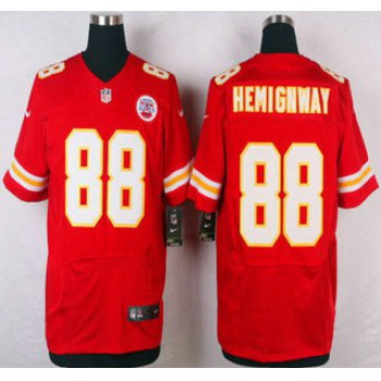 Men's Kansas City Chiefs #88 Junior Hemingway Red Team Color NFL Nike Elite Jersey