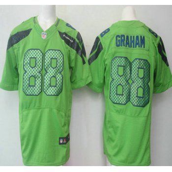 Men's Seattle Seahawks #88 Jimmy Graham Green NFL Nike Elite Jersey