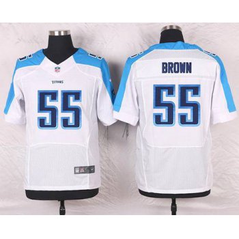 Men's Tennessee Titans #55 Zach Brown White Road NFL Nike Elite Jersey