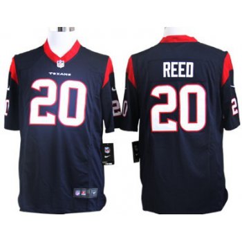 Nike Houston Texans #20 Ed Reed Blue Game Jersey