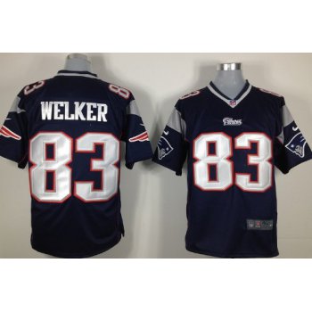 Nike New England Patriots #83 Wes Welker Blue Game Jersey