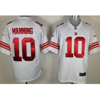 Nike New York Giants #10 Eli Manning White Game Jersey