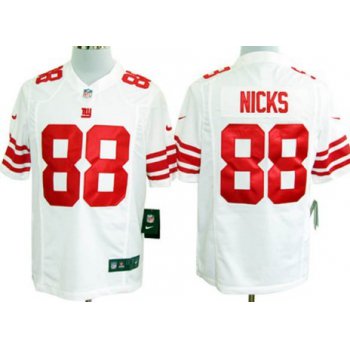 Nike New York Giants #88 Hakeem Nicks White Game Jersey
