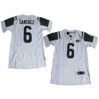 Nike New York Jets #6 Mark Sanchez White Elite Jersey