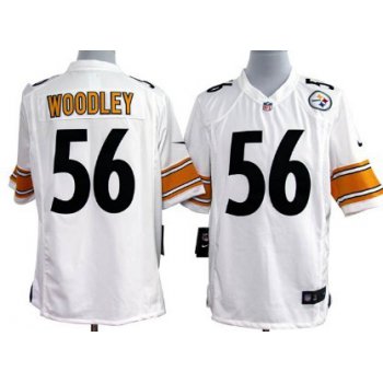 Nike Pittsburgh Steelers #56 Lamarr Woodley White Game Jersey