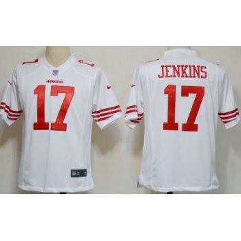 Nike San Francisco 49ers #17 A.J. Jenkins White Game Jersey
